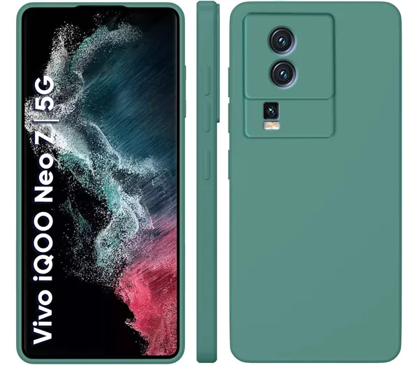 Iqoo_Neo_7_5G_Green_Silicone_Protective_Back_Case_Cover