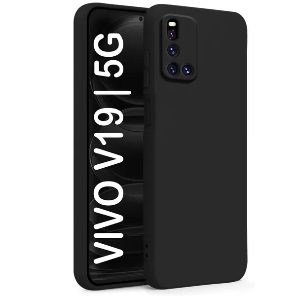 TRUEUPGRADE_Liquid_Silicone_Designed_Back_Case_Cover_for_Vivo_V19_5G_|_Microfiber_Inside,_Full_Protection_|_Bumper_Back_Cover_Case_for_Vivo_V19_5G_Black