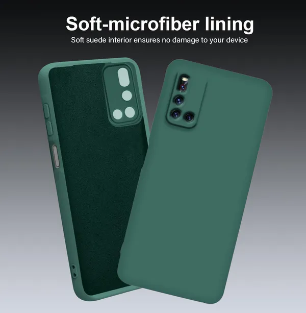 TRUEUPGRADE_Liquid_Silicone_Designed_Back_Case_Cover_for_Vivo_V19_5G_|_Microfiber_Inside,_Full_Protection_|_Bumper_Back_Cover_Case_for_Vivo_V19_5G_Green