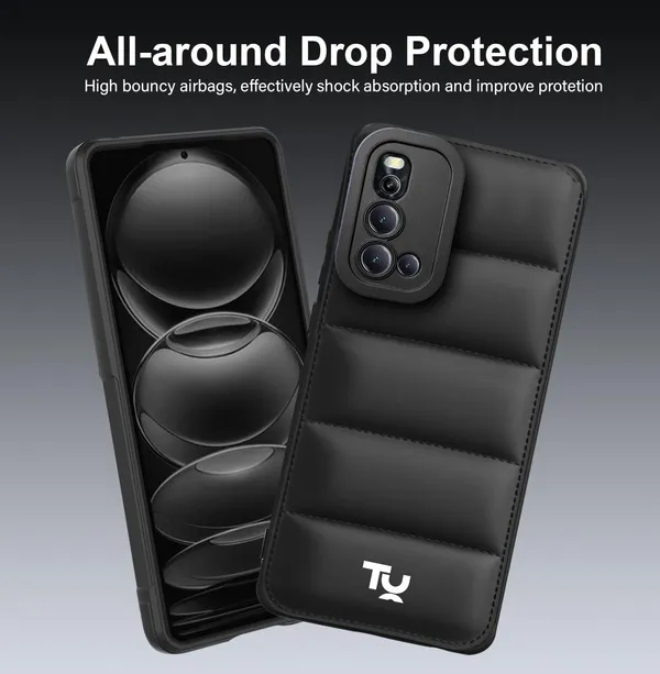 TRUEUPGRADE_Back_Case_Cover_for_Vivo_V19_5G_|_Compatible_for_Vivo_V19_5G_Back_Case_Cover_|_Puff_Case_with_Camera_Protection_|Black