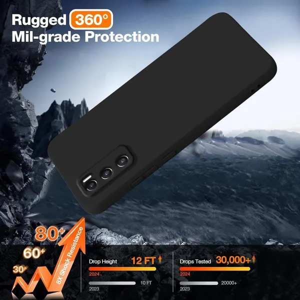 TRUEUPGRADE_Compatible_with_Vivo_V20_SE_Back_Cover_Case,_Liquid_Silicone_Cover,_Full_Body_Protective_Cover,_Shockproof,_Anti-Scratch_Soft_Microfiber_Lining_-_Black