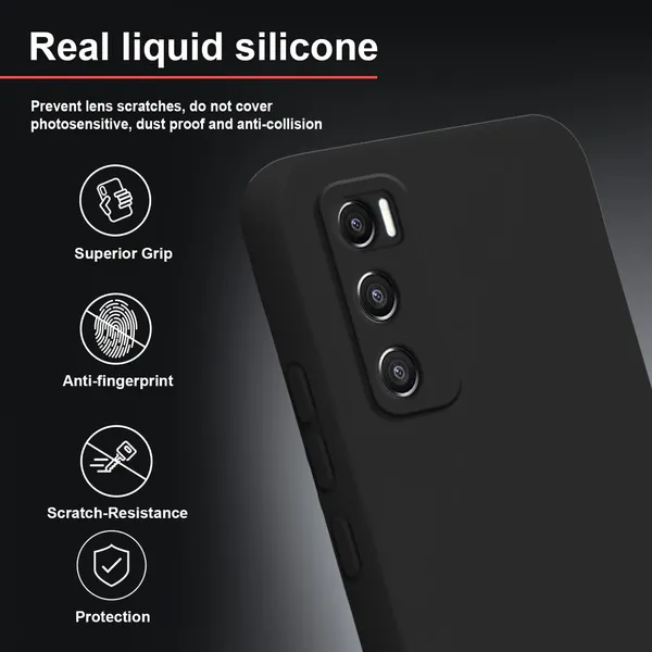 TRUEUPGRADE_Compatible_with_Vivo_V20_SE_Back_Cover_Case,_Liquid_Silicone_Cover,_Full_Body_Protective_Cover,_Shockproof,_Anti-Scratch_Soft_Microfiber_Lining_-_Black