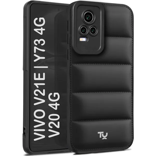 TRUEUPGRADE_Back_Case_Cover_for_Vivo_V20_/_V21E_/_Y73_|_Compatible_for_Vivo_V20_/_V21E_/_Y73_Back_Case_Cover_|_Puff_Case_with_Camera_Protection_|Black