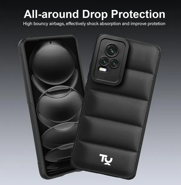 TRUEUPGRADE_Back_Case_Cover_for_Vivo_V20_/_V21E_/_Y73_|_Compatible_for_Vivo_V20_/_V21E_/_Y73_Back_Case_Cover_|_Puff_Case_with_Camera_Protection_|Black