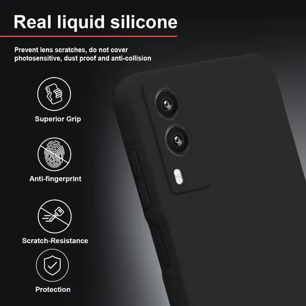 TRUEUPGRADE_Compatible_with_Vivo_V21e_5G_Back_Cover_Case,_Liquid_Silicone_Cover,_Full_Body_Protective_Cover,_Shockproof,_Anti-Scratch_Soft_Microfiber_Lining_-_Black