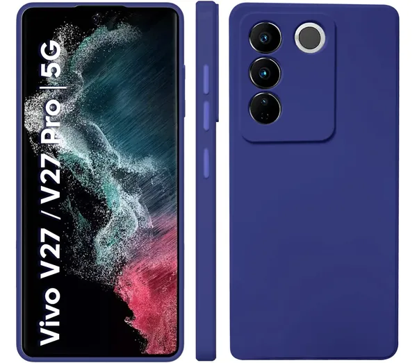 TRUEUPGRADE_Compatible_with_Vivo_V27_/_V27_PRO_5G_Case,_Liquid_Silicone_Case,_Full_Body_Protective_Cover,_Shockproof,_Slim_Phone_Case,_Anti-Scratch_Soft_Microfiber_Lining_-_Blue
