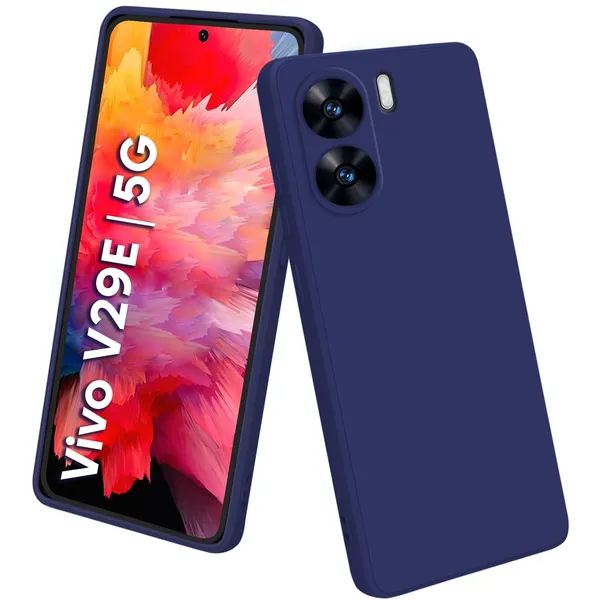 TRUEUPGRADE_Liquid_Silicone_Designed_Back_Case_Cover_for_Vivo_V29e_5G_|_Microfiber_Inside_|_Bumper_Back_Cover_Case_for_Vivo_V29e_5G_-_Blue