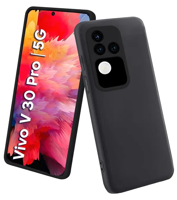 TRUEUPGRADE_Liquid_Silicone_Designed_Back_Case_Cover_for_Vivo_V30_/_V30_Pro_5G_|_Microfiber_Inside,_Full_Protection_|_Bumper_Back_Cover_Case_for_Vivo_V30_/_V30_Pro_5G_-_Black