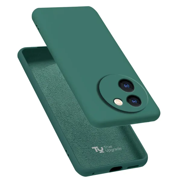 TRUEUPGRADE_Liquid_Silicone_Designed_Back_Case_Cover_for_Vivo_V30e_5G_|_Microfiber_Inside,_Full_Protection_|_Bumper_Back_Cover_Case_for_Vivo_V30e_5G_-_Green