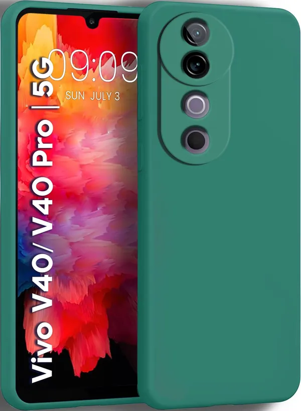 TRUEUPGRADE_Liquid_Silicone_Designed_Back_Case_Cover_for_Vivo_V40_/_V40_Pro_/_T3_Ultra_5G_|_Microfiber_Inside,_Full_Protection_|_Bumper_Back_Cover_Case_for_Vivo_V40_/_V40_Pro_/_T3_Ultra_5G_-_Green