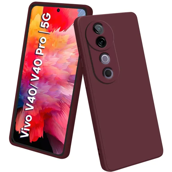 Vivo_V40_|_V40_Pro_|_T3_Ultra_5G_Wine_Silicone_Protective_Back_Case_Cover