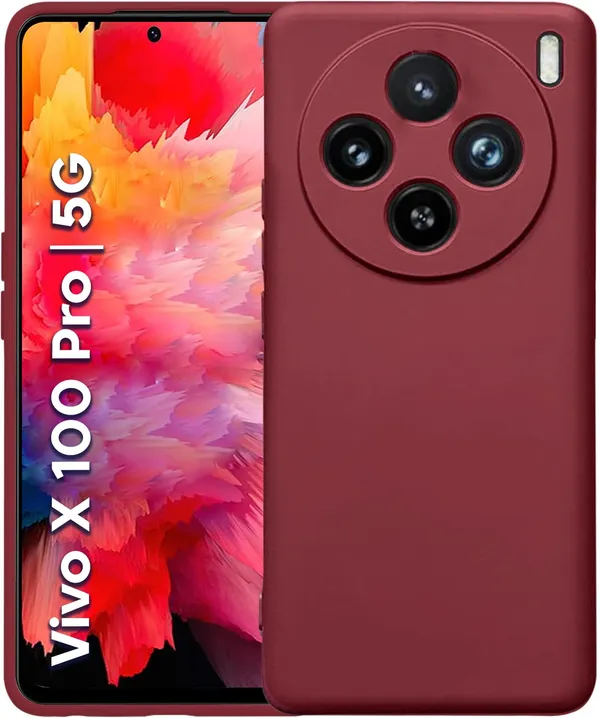 TRUEUPGRADE_Liquid_Silicone_Designed_Back_Case_Cover_for_Vivo_X100_PRO_5G_|_Microfiber_Inside,_Full_Protection_|_Bumper_Back_Cover_Case_for_Vivo_X100_PRO_5G_-_Wine