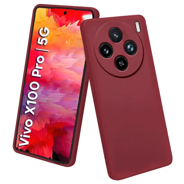 TRUEUPGRADE_Compatible_with_Vivo_X100_PRO_5G_Back_Cover_Case,_Liquid_Silicone_Cover,_Full_Body_Protective_Cover,_Shockproof,_Slim_Phone_Cover,_Anti-Scratch_Soft_Microfiber_Lining_-_Wine