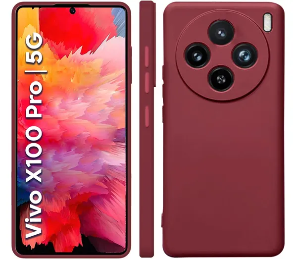 TRUEUPGRADE_Compatible_with_Vivo_X100_PRO_5G_Back_Cover_Case,_Liquid_Silicone_Cover,_Full_Body_Protective_Cover,_Shockproof,_Slim_Phone_Cover,_Anti-Scratch_Soft_Microfiber_Lining_-_Wine