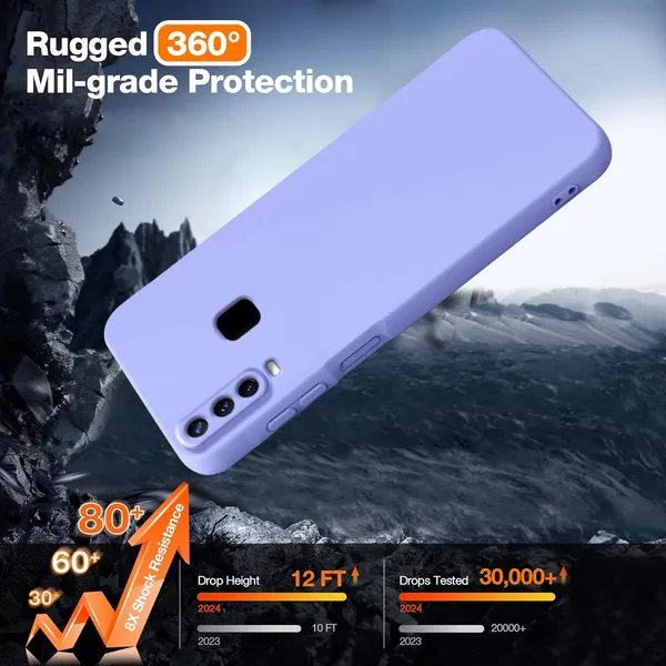 TRUEUPGRADE_Liquid_Silicone_Designed_Back_Case_Cover_for_Vivo_Y12_/_Y15_/_Y17_/_U10_|_Microfiber_Inside,_Full_Protection_|_Bumper_Back_Cover_Case_for_Vivo_Y12_/_Y15_/_Y17_/_U10_Purple