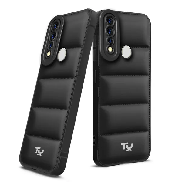 TRUEUPGRADE_Back_Case_Cover_for_Vivo_U20_/_Vivo_Y19_|_Compatible_for_Vivo_U20_/_Vivo_Y19_Back_Case_Cover_|_Puff_Case_with_Camera_Protection_|Black