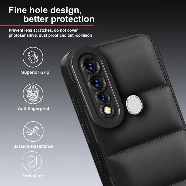 TRUEUPGRADE_Back_Case_Cover_for_Vivo_U20_/_Vivo_Y19_|_Compatible_for_Vivo_U20_/_Vivo_Y19_Back_Case_Cover_|_Puff_Case_with_Camera_Protection_|Black