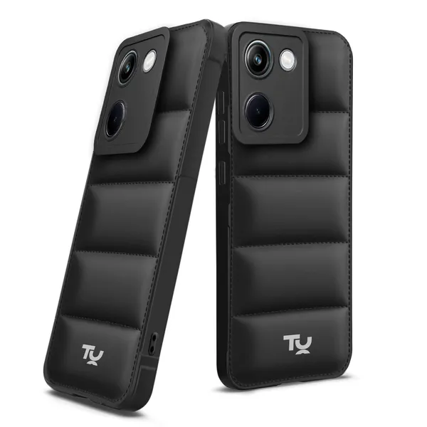 TRUEUPGRADE_Back_Case_Cover_for_Vivo_Y200_Pro_5G_/_Y300_Plus_5G_|_Compatible_for_Vivo_Y200_Pro_5G_/_Y300_Plus_5G_Back_Case_Cover_|_Puff_Case_with_Camera_Protection_|Black