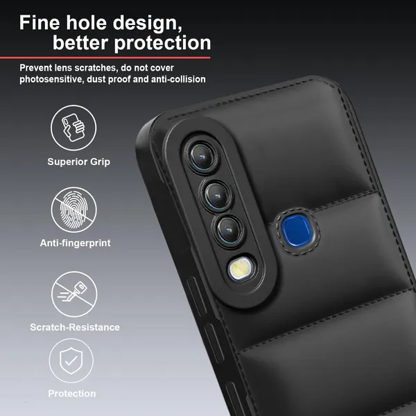 TRUEUPGRADE_Back_Case_Cover_for_Vivo_Y12s_/_Y20_/_Y20i_/_Y20G_|_Compatible_for_Vivo_Y12s_/_Y20_/_Y20i_/_Y20G_Back_Case_Cover_|_Puff_Case_with_Camera_Protection_|Black
