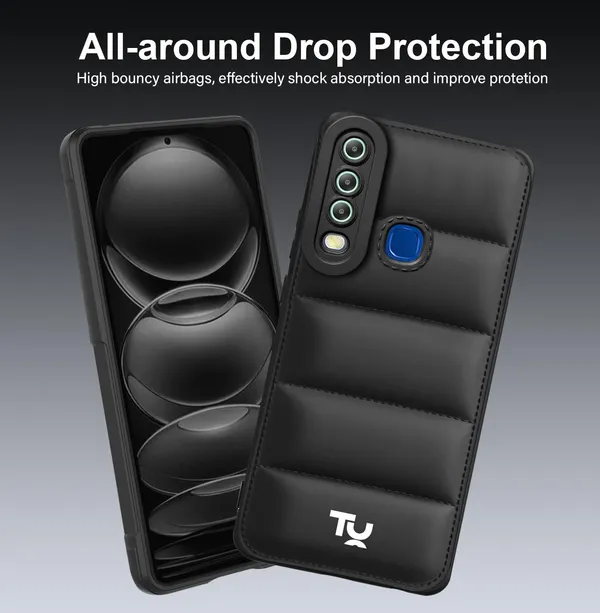 TRUEUPGRADE_Back_Case_Cover_for_Vivo_Y12s_/_Y20_/_Y20i_/_Y20G_|_Compatible_for_Vivo_Y12s_/_Y20_/_Y20i_/_Y20G_Back_Case_Cover_|_Puff_Case_with_Camera_Protection_|Black