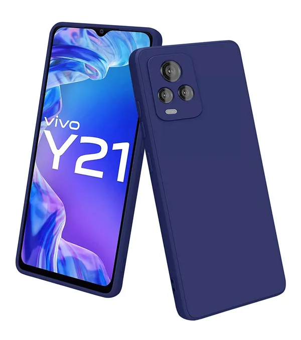 TRUEUPGRADE_Liquid_Silicone_Designed_Case_Cover_for_Vivo_Y21_/_Vivo_Y21s_/_Vivo_Y33s_|_Microfiber_Inside_|_Back_Cover_Case_for_Vivo_Y21_/_Vivo_Y21s_/_Vivo_Y33s_-_Blue