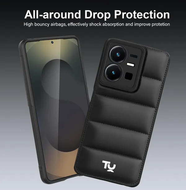TRUEUPGRADE_Back_Case_Cover_for_Vivo_Y22_|_Compatible_for_Vivo_Y22_Back_Case_Cover_|_Puff_Case_with_Camera_Protection_|Black