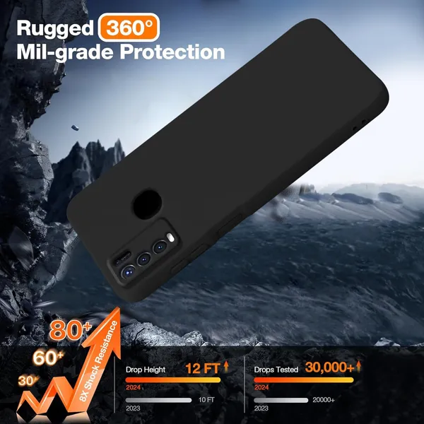 TRUEUPGRADE_Liquid_Silicone_Designed_Back_Case_Cover_for_Vivo_Y50_|_Microfiber_Inside,_Full_Protection_|_Bumper_Back_Cover_Case_for_Vivo_Y50_Black