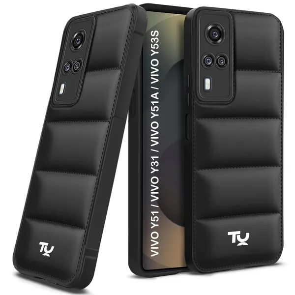 TRUEUPGRADE_Back_Case_Cover_for_Vivo_Y51_/_Vivo_Y31_/_Vivo_Y51A_/_Vivo_Y53s_|_Compatible_for_Vivo_Y51_/_Vivo_Y31_/_Vivo_Y51A_/_Vivo_Y53s_Back_Case_Cover_|_Puff_Case_with_Camera_Protection_|Black
