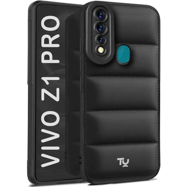 TRUEUPGRADE_Back_Case_Cover_for_Vivo_Z1_Pro_|_Compatible_for_Vivo_Z1_Pro_Back_Case_Cover_|_Puff_Case_with_Camera_Protection_|Black