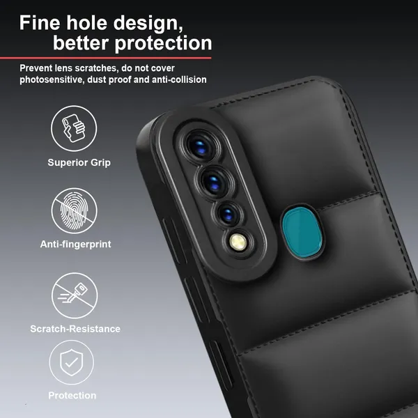 TRUEUPGRADE_Back_Case_Cover_for_Vivo_Z1_Pro_|_Compatible_for_Vivo_Z1_Pro_Back_Case_Cover_|_Puff_Case_with_Camera_Protection_|Black