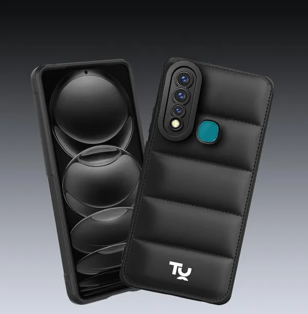 TRUEUPGRADE_Back_Case_Cover_for_Vivo_Z1_Pro_|_Compatible_for_Vivo_Z1_Pro_Back_Case_Cover_|_Puff_Case_with_Camera_Protection_|Black