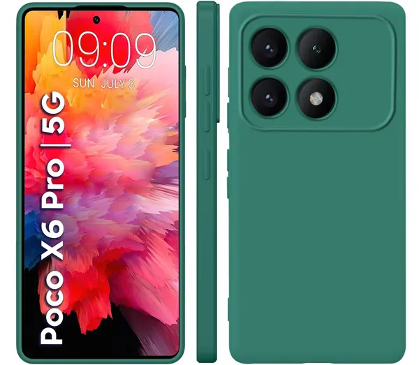 TRUEUPGRADE_Compatible_with_Poco_X6_Pro_5G_Back_Cover_Case,_Liquid_Silicone_Cover,_Full_Body_Protective_Cover,_Shockproof,_Slim_Phone_Cover_-_Black