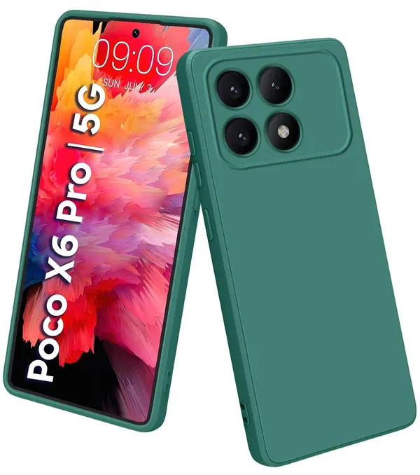 Poco_X6_Pro_5G_Green_Silicone_Protective_Back_Case_Cover