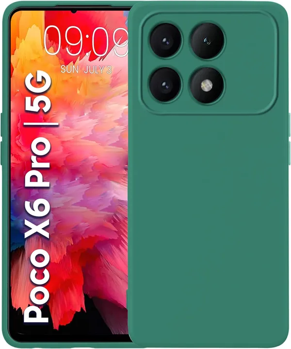 Poco_X6_Pro_5G_Green_Silicone_Protective_Back_Case_Cover