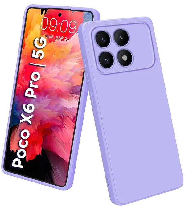 Poco_X6_Pro_5G_Purple_Silicone_Protective_Back_Case_Cover