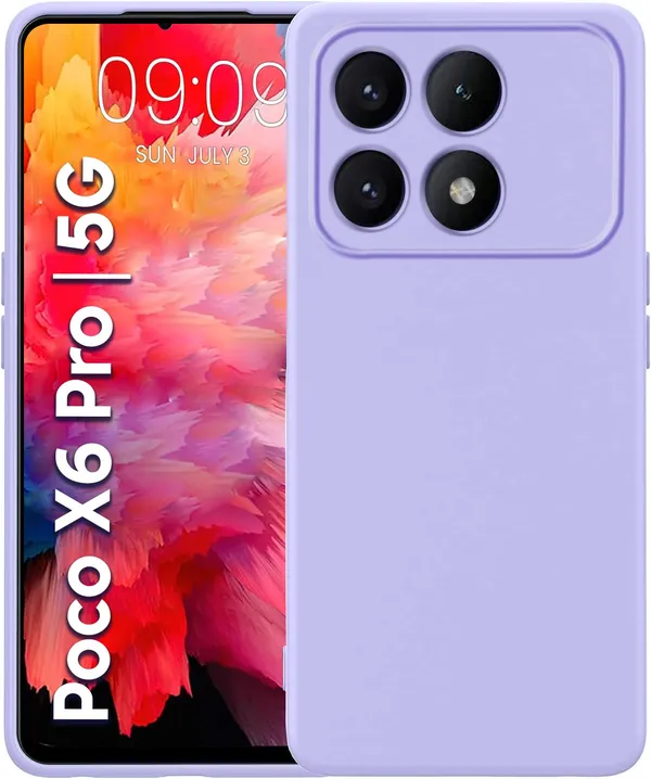 Poco_X6_Pro_5G_Purple_Silicone_Protective_Back_Case_Cover