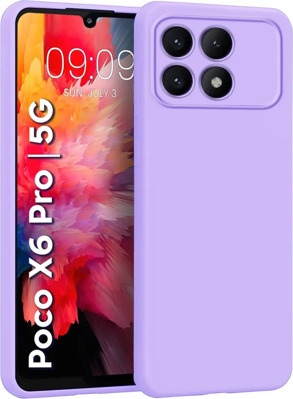 Poco_X6_Pro_5G_Purple_Silicone_Protective_Back_Case_Cover