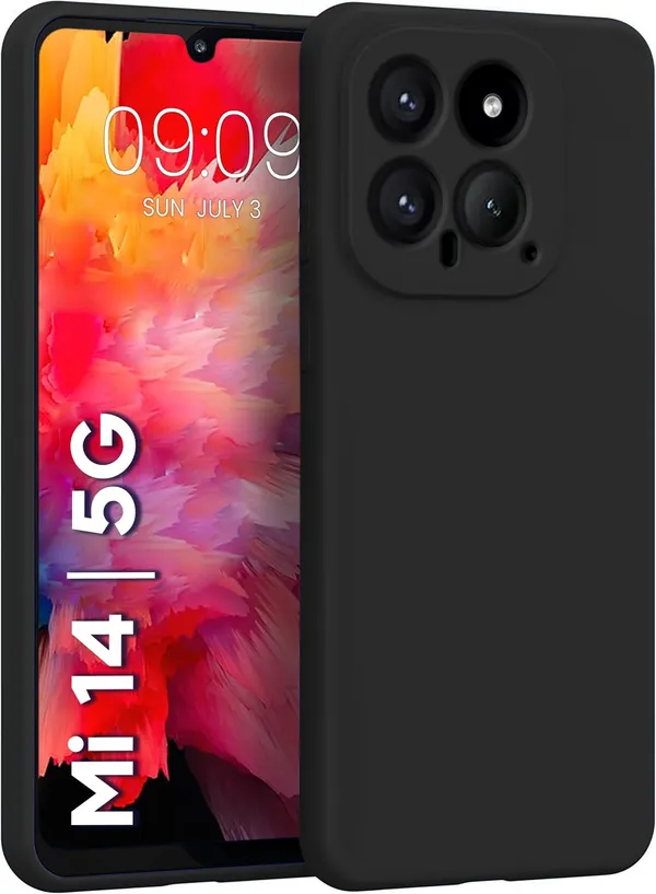 Xiaomi_Mi_14_5G_Black_Silicone_Protective_Back_Case_Cover
