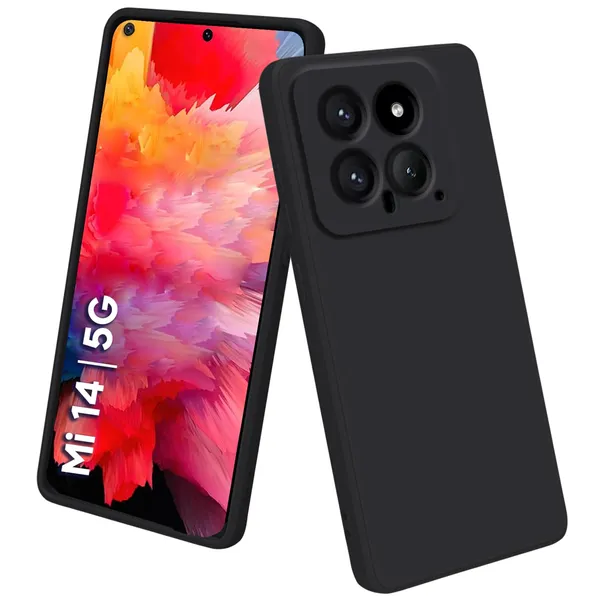 Xiaomi_Mi_14_5G_Black_Silicone_Protective_Back_Case_Cover