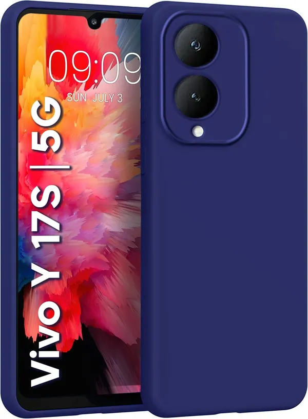 Vivo_Y17S_Blue_Silicone_Protective_Back_Case_Cover