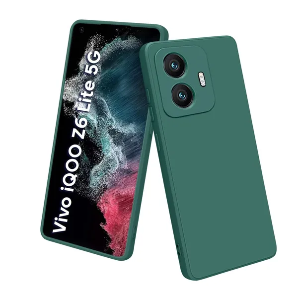 Iqoo_Z6_Lite_5G_Green_Silicone_Protective_Back_Case_Cover