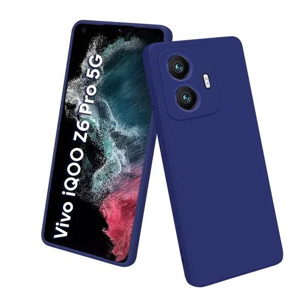 Iqoo_Z6_Pro_Blue_Silicone_Protective_Back_Case_Cover