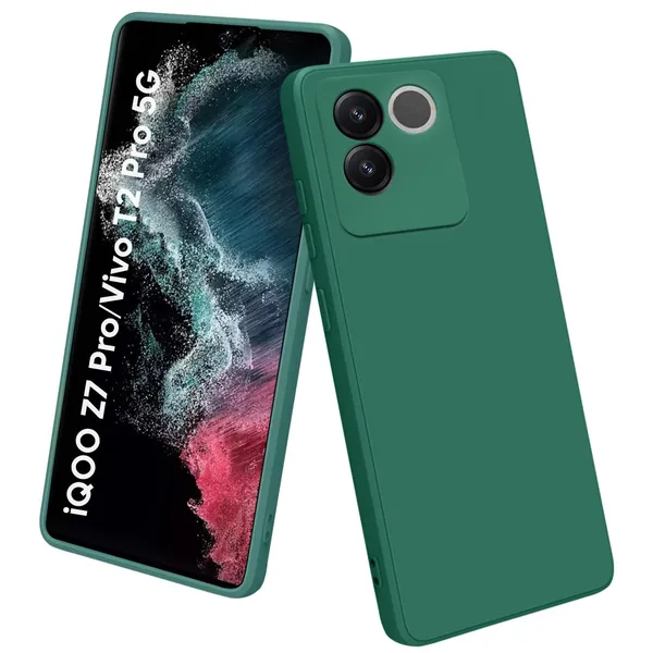 Iqoo_Z7_Pro_|_Vivo_T2_Pro_5G_Green_Silicone_Protective_Back_Case_Cover