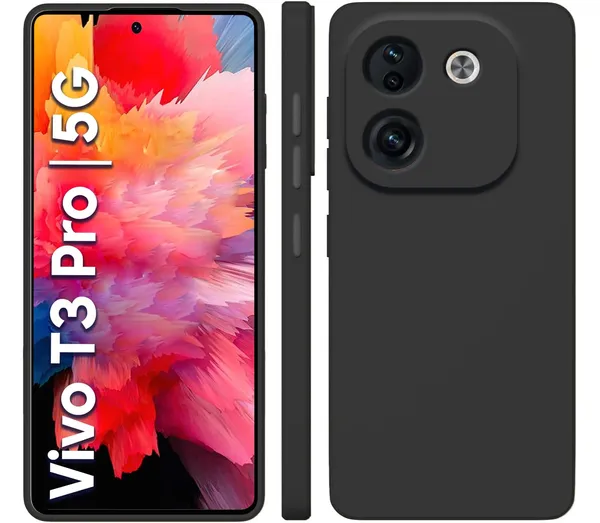 Iqoo_Z9S_Pro_5G_|_Vivo_T3_Pro_5G_Black_Silicone_Protective_Back_Case_Cover