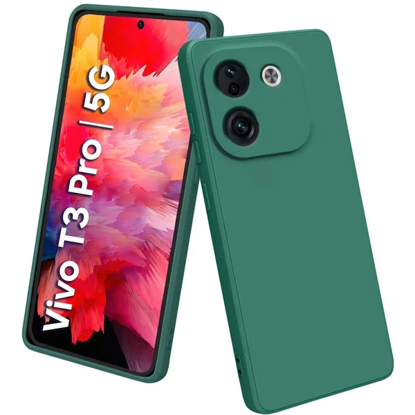 Iqoo_Z9S_Pro_5G_|_Vivo_T3_Pro_5G_Green_Silicone_Protective_Back_Case_Cover