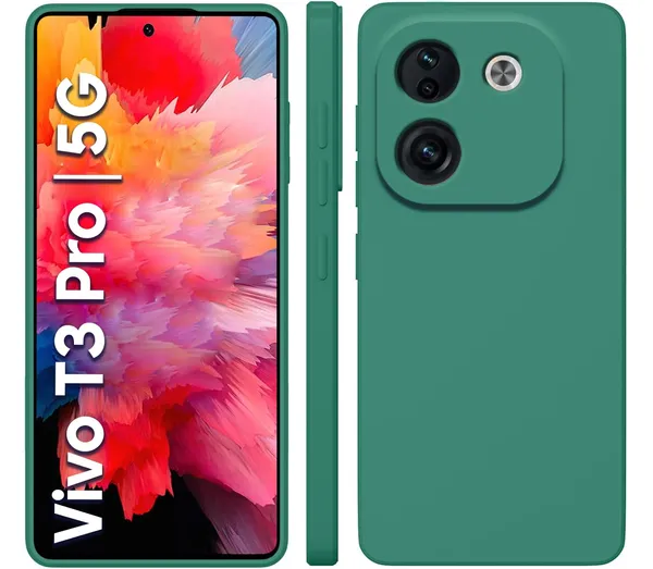 Iqoo_Z9S_Pro_5G_|_Vivo_T3_Pro_5G_Green_Silicone_Protective_Back_Case_Cover
