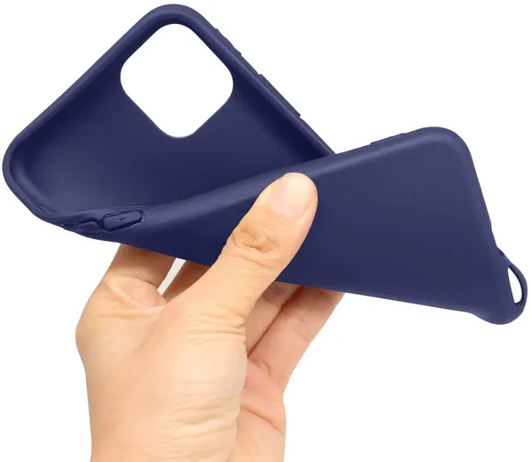 Iphone_12_|_12_Pro_Blue_Silicone_Protective_Back_Case_Cover