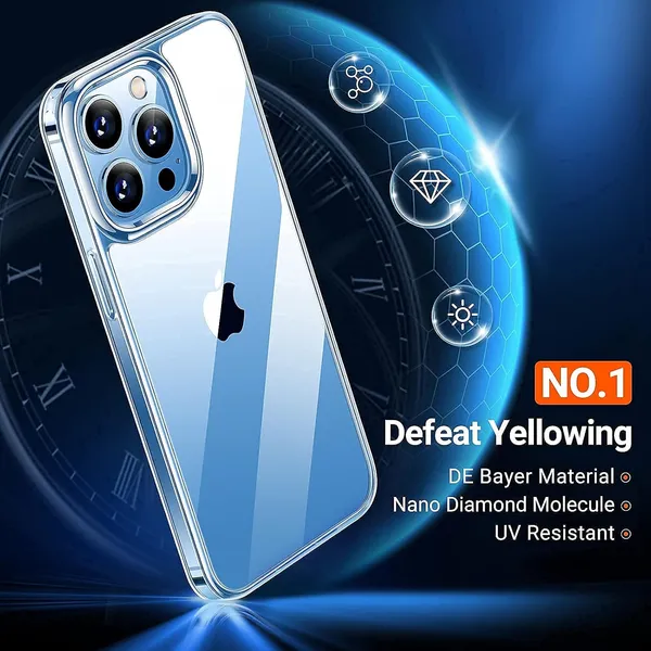 TRUEUPGRADE_Back_Cover_for_iPhone_13_Pro_(Thermoplastic_Polyurethane,_Silicone_|_Clear)