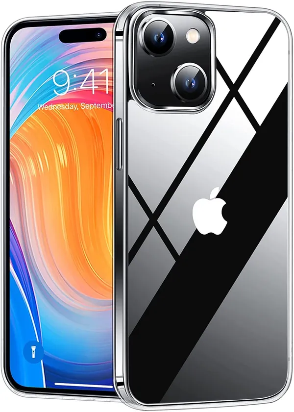 Iphone_14_Black_Thermoplastic_Polyurethane_Tpu_Protective_Back_Case_Cover