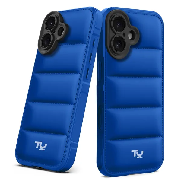 TRUEUPGRADE_Back_Case_Cover_for_iPhone_16_5G_|_Compatible_for_iPhone_16_5G_Back_Case_Cover_|_Puff_Case_with_Camera_Protection_|Blue